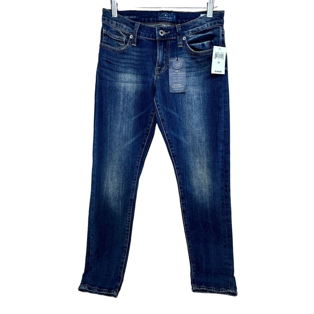 NWT Lucky Brand Sienna Cigarette Jeans 0/25 Regular Slim Boyfriend Fit
